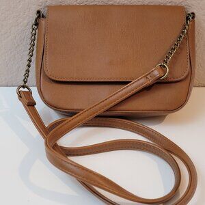 Mossimo Supply Co Tan Faux Leather Crossbody Bag